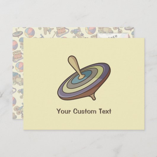 Bovenkant draaien briefkaart (Voorkant / Achterkant)