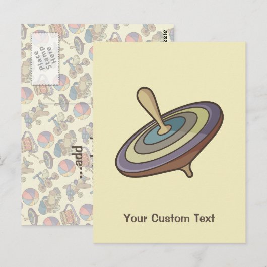 Bovenkant draaien briefkaart (Voorkant / Achterkant)