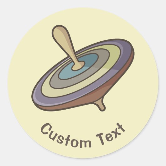 Bovenkant draaien ronde sticker (Voorkant)