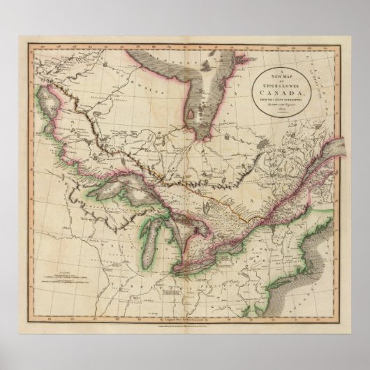 Bovenkant en onderste Canada Poster (Voorkant)