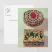 Bovenkant: Goudsnuffbox met diverse stenen Briefkaart (Voorkant / Achterkant)