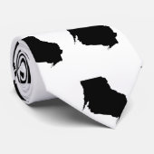 Bovenkant Kaart van Wisconsin Stropdas (Opgerold)