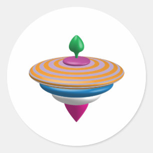 Bovenkant Ronde Sticker