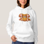 Bovenkant Teddy Bear Womens Hoodie (Voorkant)
