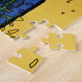 Bovenkant van de Empire State Psychedelic NYC Styl Legpuzzel (Zijkant)