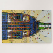 Bovenkant van de Empire State Psychedelic NYC Styl Legpuzzel (Horizontaal)