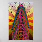 Bovenkant van de Flatiron Building Reddish, gele s Poster (Voorkant)