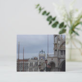 Bovenkant van de Kloktoren, St. Mark's Square, Ven Briefkaart (Staand voorkant)