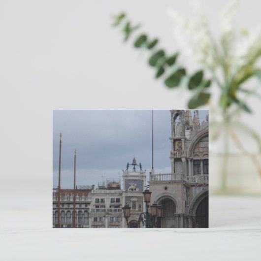 Bovenkant van de Kloktoren, St. Mark's Square, Ven Briefkaart (Staand voorkant)