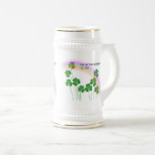 Bovenkant van de Morning St. Patrick's Day Shamroc Bierpul (Voorkant rechts)