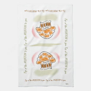 Bovenkant van de Muffin Kitchen Towel Theedoek