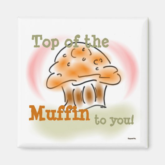 Bovenkant van de Muffin Magnet (Voorkant)