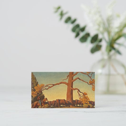 Bovenkant van de Ridge, 1933 door Maynard Dixon Visitekaartje (Staand voorkant)