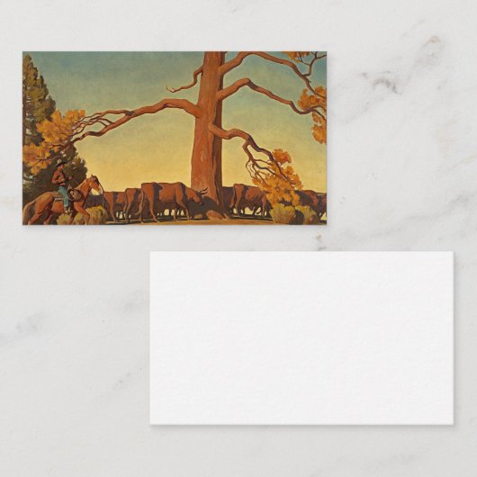 Bovenkant van de Ridge, 1933 door Maynard Dixon Visitekaartje (Voorkant / Achterkant)