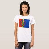 Bovenkant van de spaghetti-riem van de vlag van Sa T-shirt (Voorkant volledig)