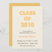 bovenkant van de uitnodiging van het klassenafstud (Voorkant / Achterkant)