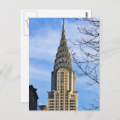 Bovenkant van het Chrysler-gebouw, Bare Trees Briefkaart (Voorkant / Achterkant)