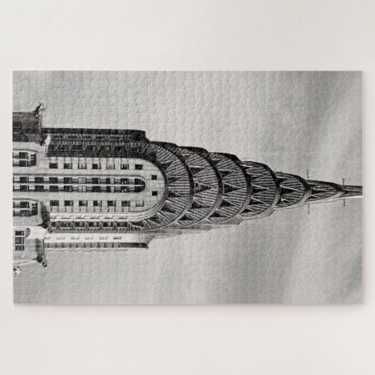 Bovenkant van het Chrysler-gebouw NYC - B&W Legpuzzel (Horizontaal)