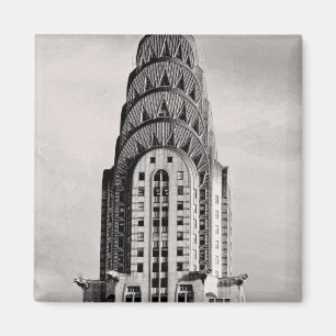 Bovenkant van het Chrysler-gebouw NYC - B&W Magneet