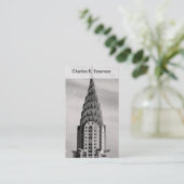 Bovenkant van het Chrysler-gebouw NYC - B&W Visitekaartje (Staand voorkant)