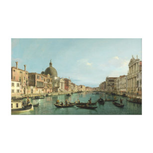 Bovenkant van het Grote Kanaal (door Canaletto) Canvas Afdruk