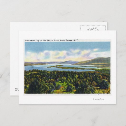 Bovenkant van het Uitzicht van het Boerderij van d Briefkaart (Voorkant / Achterkant)