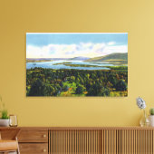 Bovenkant van het Uitzicht van het Boerderij van d Canvas Afdruk (Insitu (Woonkamer))