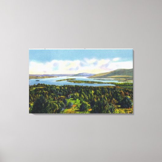 Bovenkant van het Uitzicht van het Boerderij van d Canvas Afdruk (Voorkant)