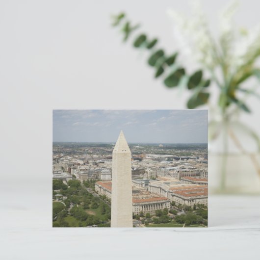 Bovenkant van het Washington Monument Briefkaart (Staand voorkant)