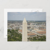 Bovenkant van het Washington Monument Briefkaart (Voorkant / Achterkant)