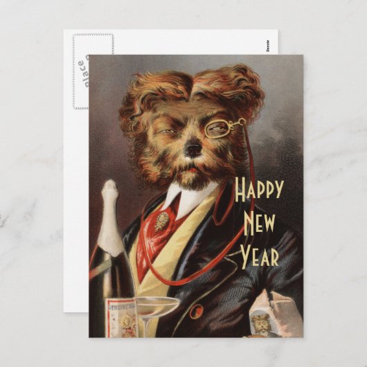 Bovenkorst Nieuwjaar Feestdagenkaart (Voorkant / Achterkant)