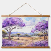 Bovenland Maui Jacaranda Hangend Wandkleed (Voorkant)
