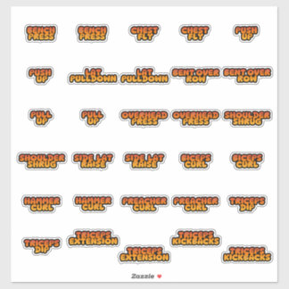 Bovenlichaam Workout Planner Stickers
