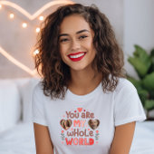  bovenliggende foto, aangepaste Valentijn foto T-shirt