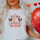  bovenliggende foto, aangepaste Valentijn foto T-shirt