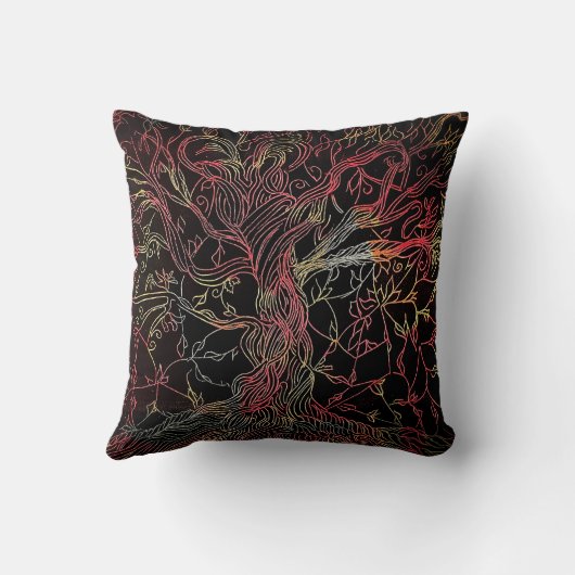 bovenliggende voorouderlijke boom kussen (Achterkant)