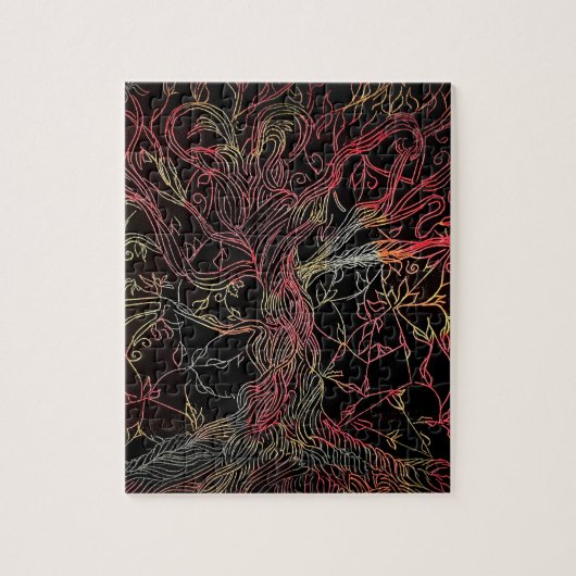 bovenliggende voorouderlijke boom legpuzzel (Verticaal)