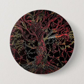 bovenliggende voorouderlijke boom ronde button 7,6 cm