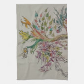 bovenliggende voorouderlijke boom theedoek (Verticaal)