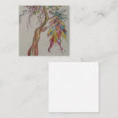 bovenliggende voorouderlijke boom vierkante visitekaartje (Voorkant / Achterkant)