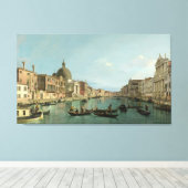 Bovenlopen van het Canal Grande (door Canaletto) Canvas Afdruk (Insitu (Houten vloer))