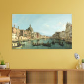 Bovenlopen van het Canal Grande (door Canaletto) Canvas Afdruk (Insitu (Woonkamer))