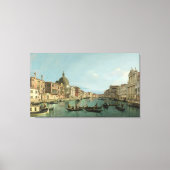 Bovenlopen van het Canal Grande (door Canaletto) Canvas Afdruk (Voorkant)