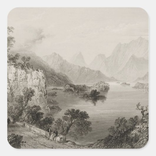 Bovenmeer bij Killarney, County Killarney Vierkante Sticker (Voorkant)