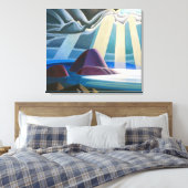 Bovenmeer | Lawren Harris | Fotoafdrukken Canvas Afdruk (Insitu (Slaapkamer))