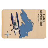 Bovenmeer Noord-Amerika kaart Magneet (Horizontaal)