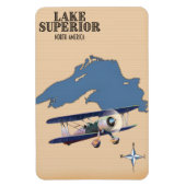 Bovenmeer Noord-Amerika kaart Magneet (Verticaal)