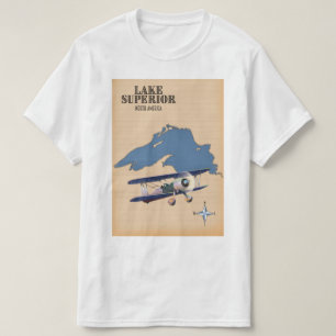Bovenmeer Noord-Amerika kaart T-shirt