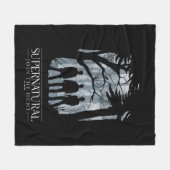 Bovennatuurlijk bos silhouet grafisch fleece deken (Voorkant (Horizontaal))