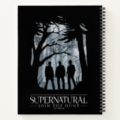 Bovennatuurlijk bos silhouet grafisch notitieboek (Achterkant)